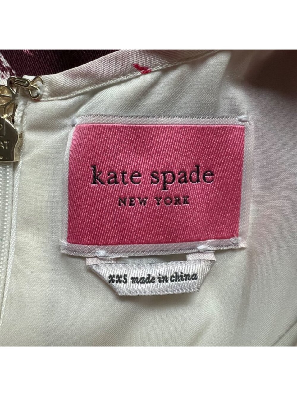 Kate Spade New York Size XXS Red Green Just Rosy Silk Blend Floral Shift Dress - Picture 10 of 16